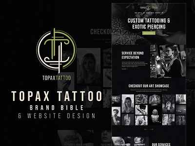 Topax Tattoo Branding Guidelines and Website Design branding graphic design logo ui website design