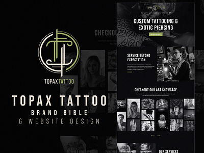 Topax Tattoo Branding Guidelines and Website Design