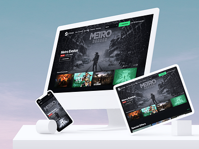 Steam Website UI Redesign mobile mobile design ui ui design ui interface uiux web design website design