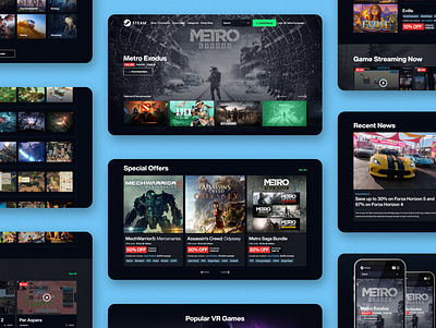 Steam Web UI Redesign - Screens ui ui design web design web ui website design