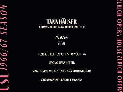 Tannhauser poster design poster
