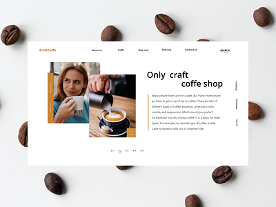 Concept for coffe shop design typography ui ux web desing