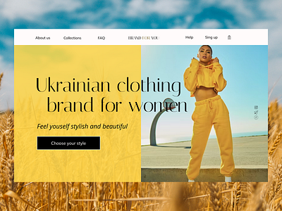 E-commerce for ukrainian clothing brand branding interface typography ui ux web design