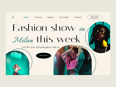 Concept for fashion show branding design interface typography ui ux web design