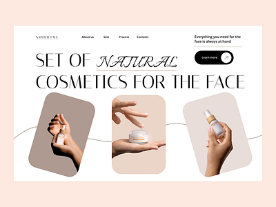 Concept for for a natural cosmetics company branding design interface typography ui ux web design