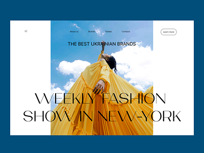 Concept for fashion show branding design interface typography ui ux web design