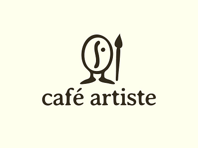 Café Artiste artist artists cafe café café artiste coffee literal logo design smart logo
