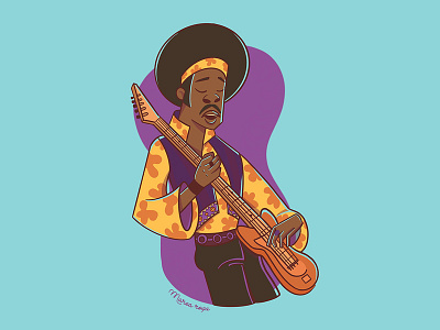 Hendrix 🏵🎸 design illustration illustration design