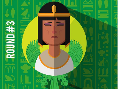 Cleopatra the seventh - flat design poster alexandria ancient branding city city branding city guide city illustration cleopatra design egypt flat flat design flat 2d geometric illustration vector