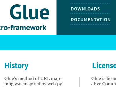 "Glue" web template blue georgia ptsans typography webdesign