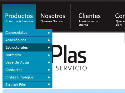 Adheplas Website Navigation