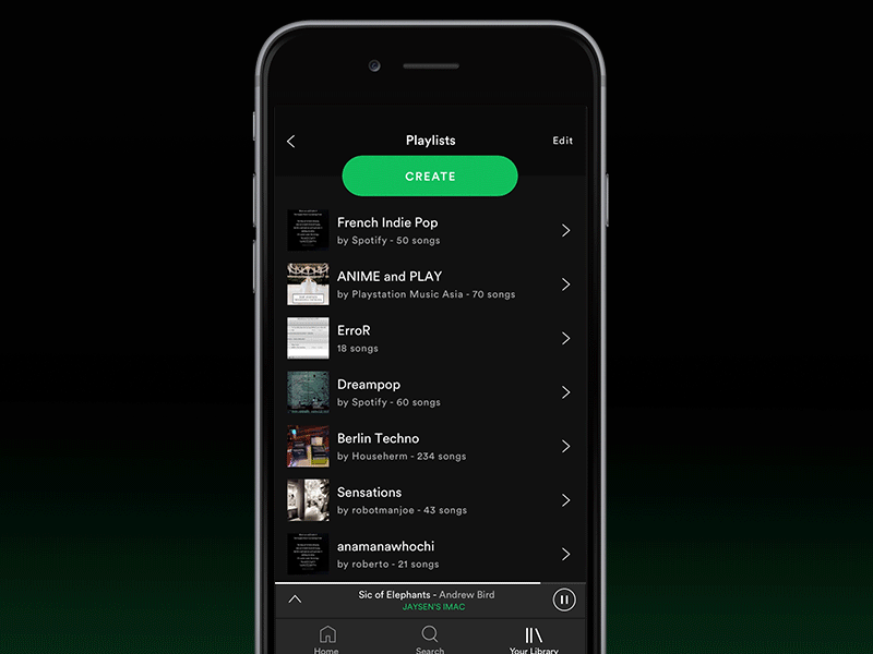 Spotify Playlist Feature by Jaysen Henderson on Dribbble