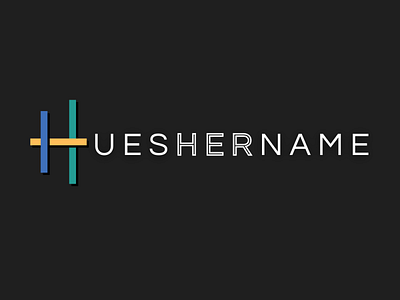 Logo: hueshername branding graphic design logo typograph typography