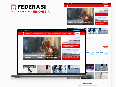 Web Design | Ice Skating Indonesia board branding figma ice ice skating indonesia landing page news skating ski ui uiux ux design web design