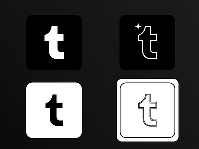 Tumblr Icon branding design graphic design icon illustration typography vector