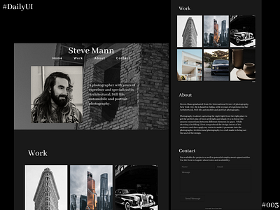 Landing page( Photographer) #dailyUI #003