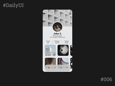 User Profile #006 app design ui vector