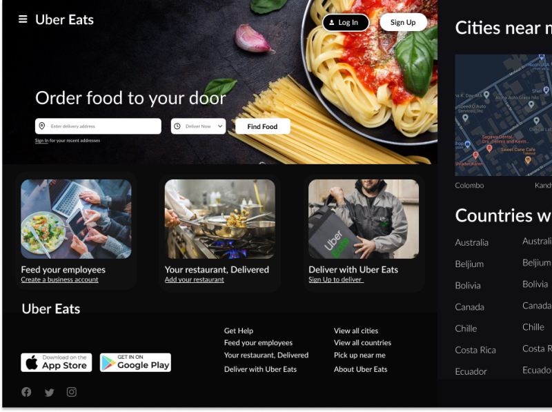Uber Eats - Dark mode by Kethmi Vidanage on Dribbble