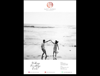 Sweet Journey Flyer, Sweet Couple On The Beach branding graphic design logo