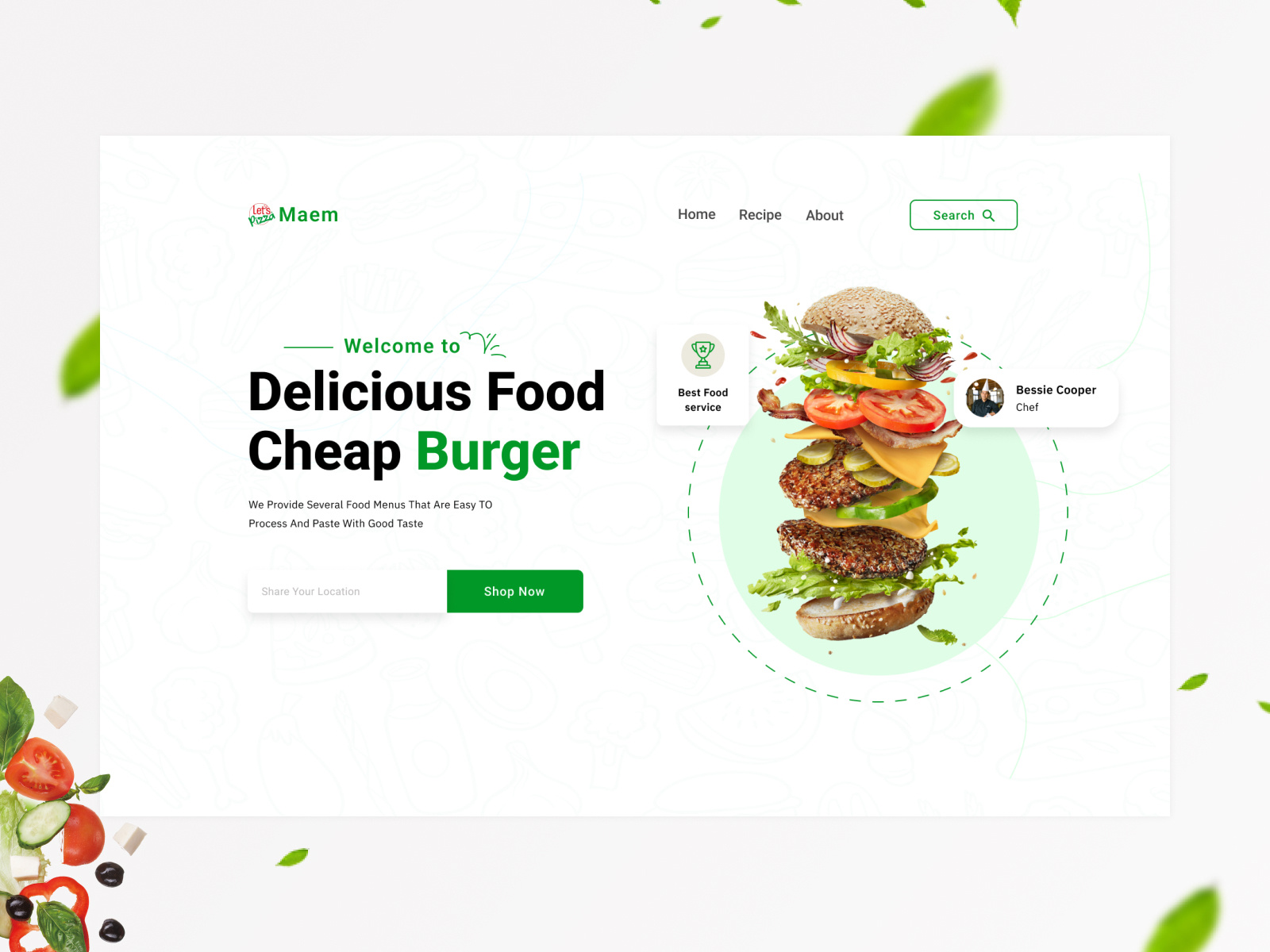 Food Header Design by Sharif Hossain on Dribbble