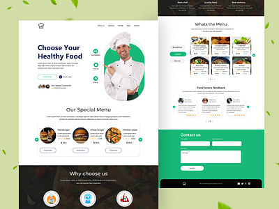 Food Delivery Landing page