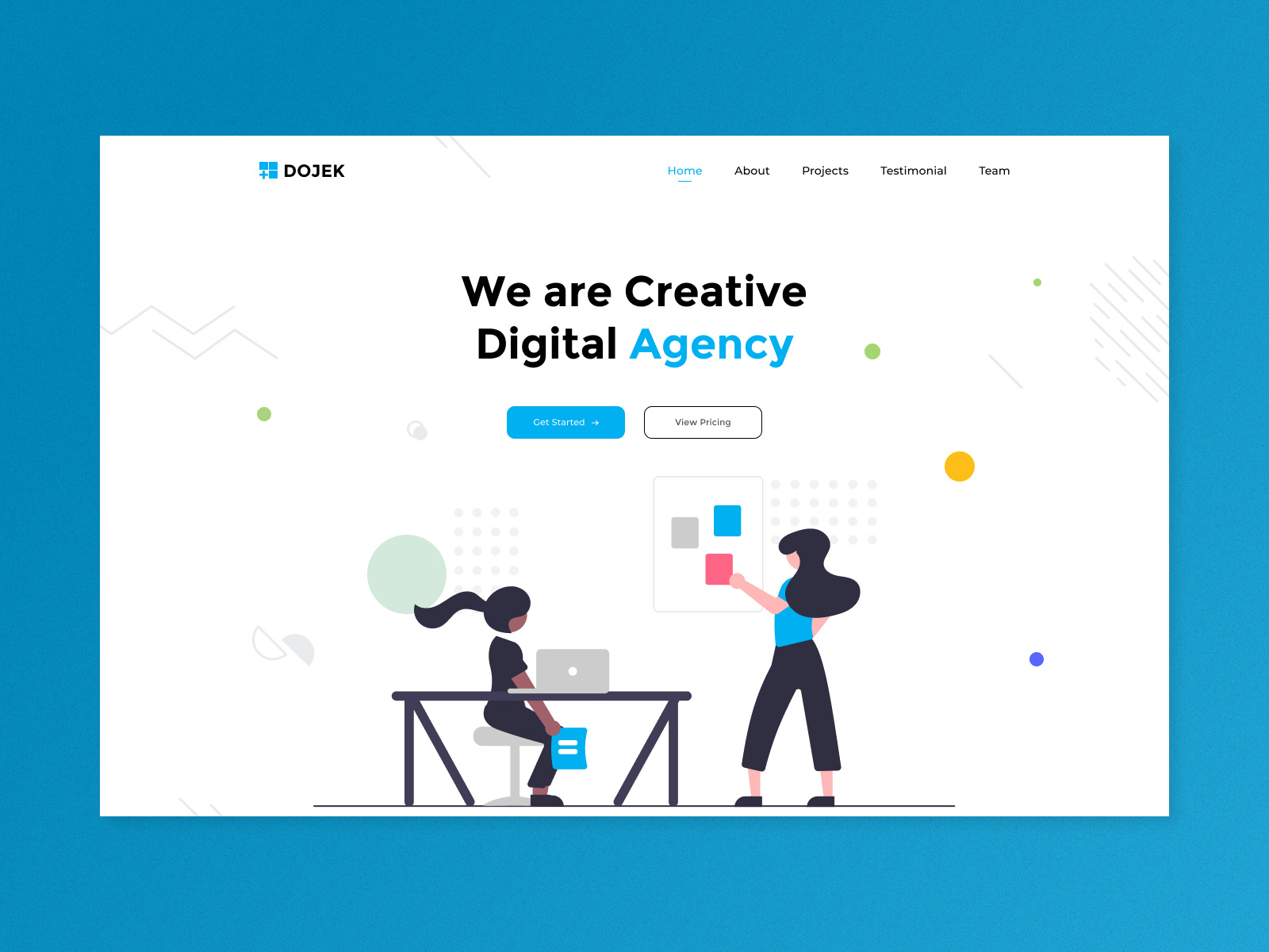 Digital agency header design by Sharif Hossain on Dribbble