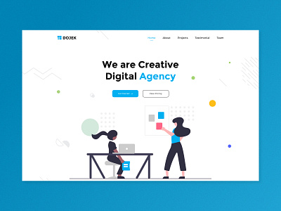 Digital agency header design