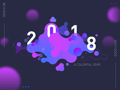 a colorful year 2018 colorful good luck new start year