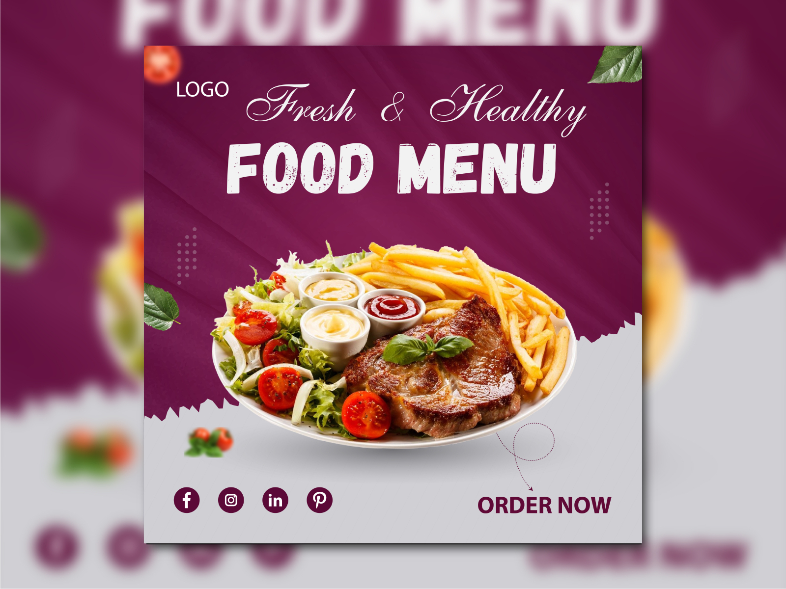 Social Media Post Food Design by Jamila Begum on Dribbble