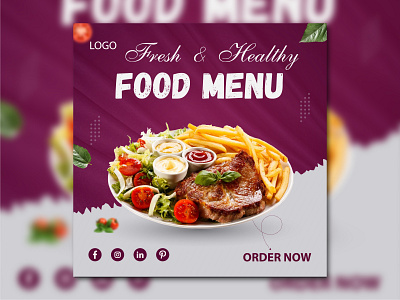 Social Media Post Food Design branding business corporate creative design food design graphic design modern professional real estates restaurant menu social media post vector