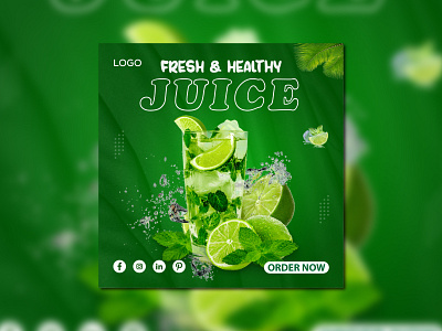 Social Media Food Post ( Juice Design ) branding business corporate creative design food design fresh graphic design juice modern uniqe