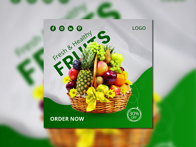 Social Media Post ( Food Design ) business corporate creative design food design fresh fruits graphic design healthy