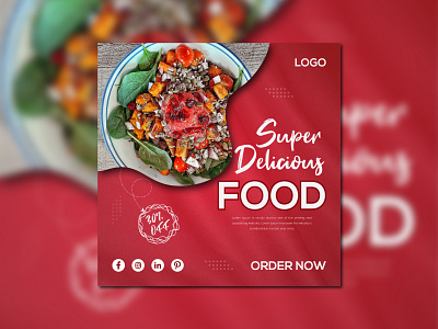 Social Media Post Food Design business corporate creative design food design fresh graphic design presentation