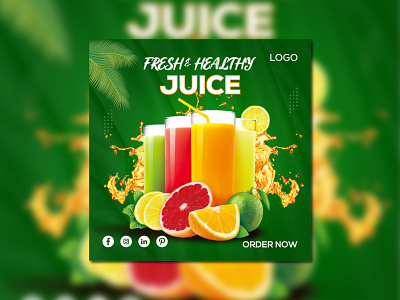 Social Media Post ( Juice Design ) business corporate creative delisious design food design fresh graphic design juice marketing online