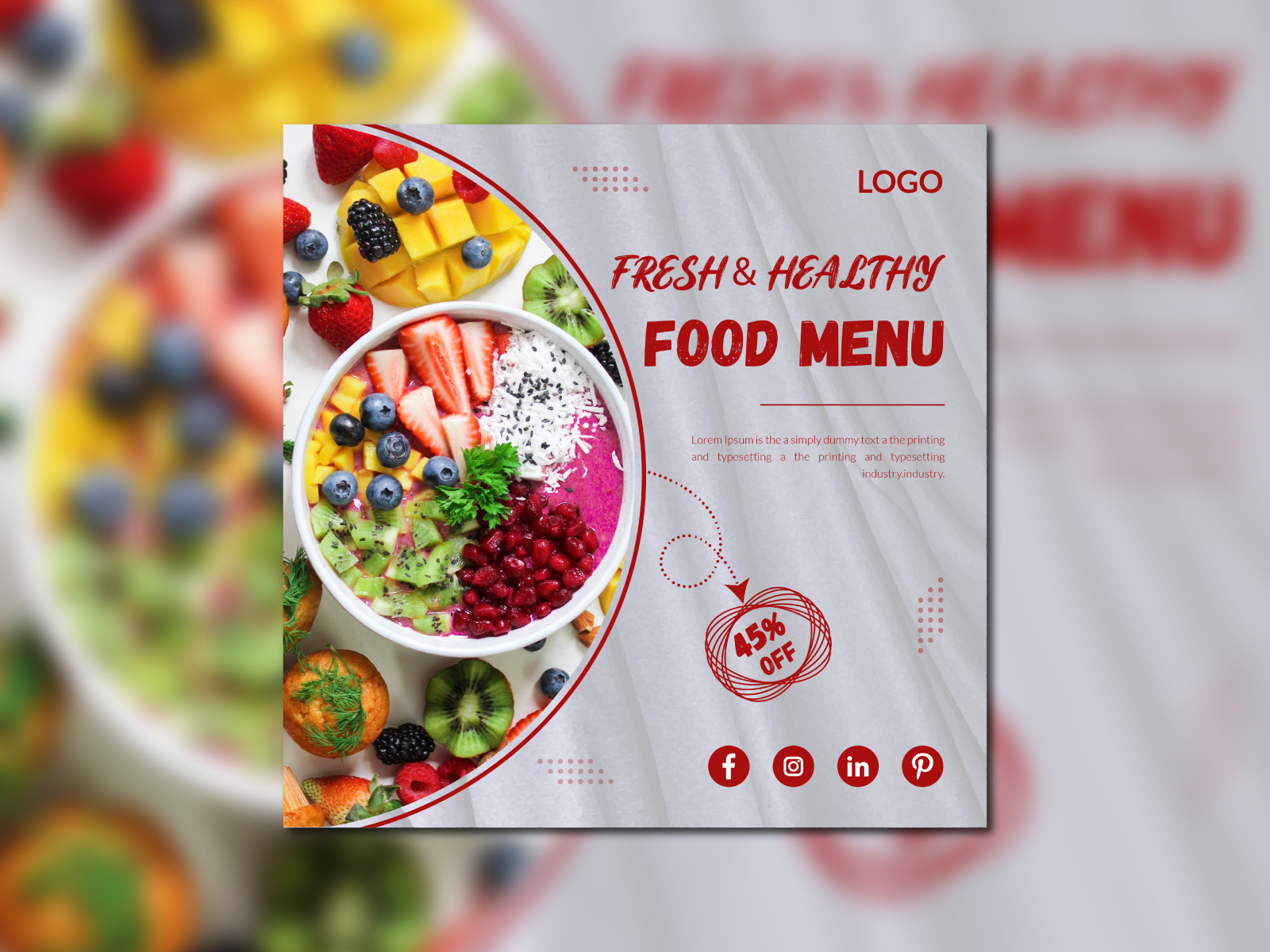 Social Media Post Food Design by Jamila Begum on Dribbble