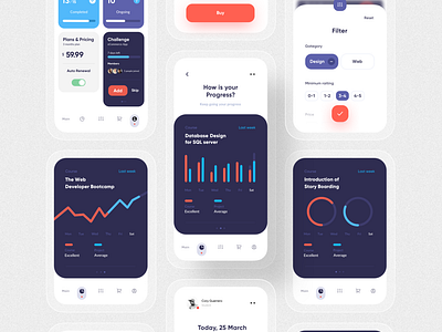 Online learning App UI by Ariuka on Dribbble