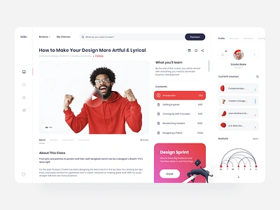 Skill Development Web app app arcdiagram clean ui content course courses dashboard design graphic instructor learning app learning platform minimal mobile app ui ux video web app web design web platform