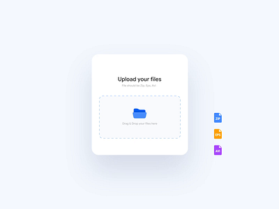 File Uploader (Drag & Drop) animation application cards clean ui component components dashboard design drag and drop files interaction loading micro interaction minimal motion ui ui card upload upload file ux