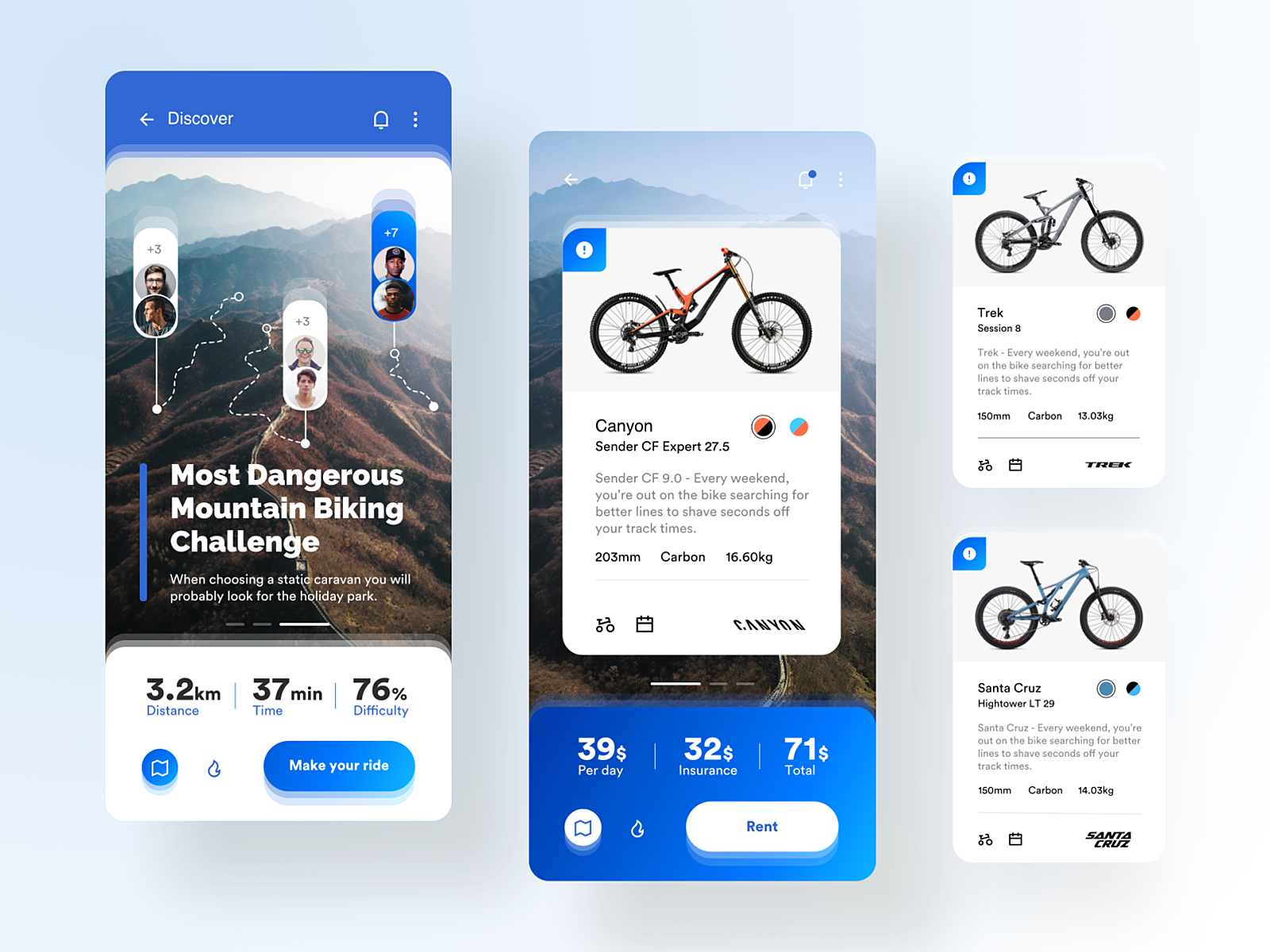 Приложение bike. Bike ui design. bike app.