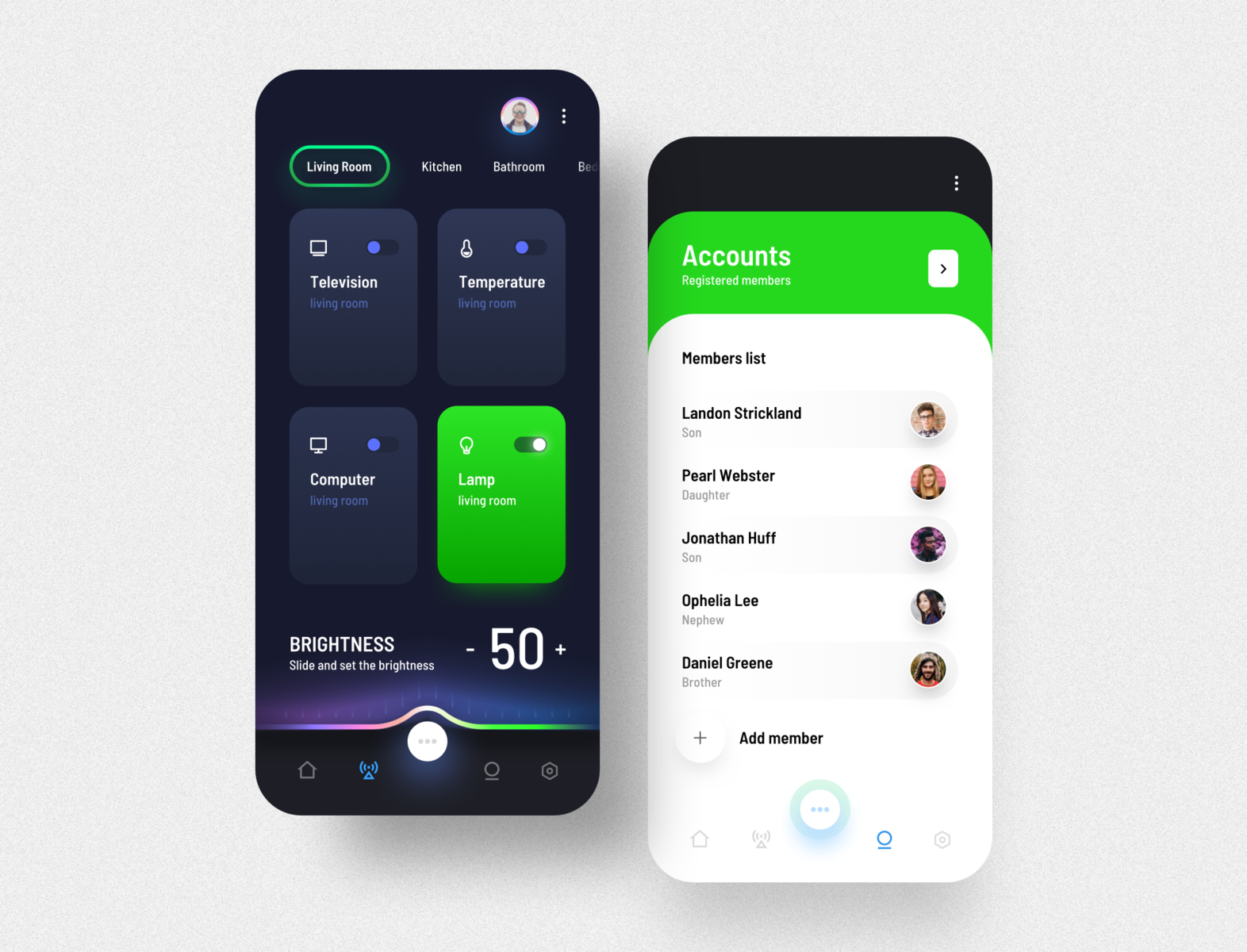 Smart Home app by Ariuka on Dribbble