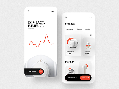Speaker eCommerce app UI
