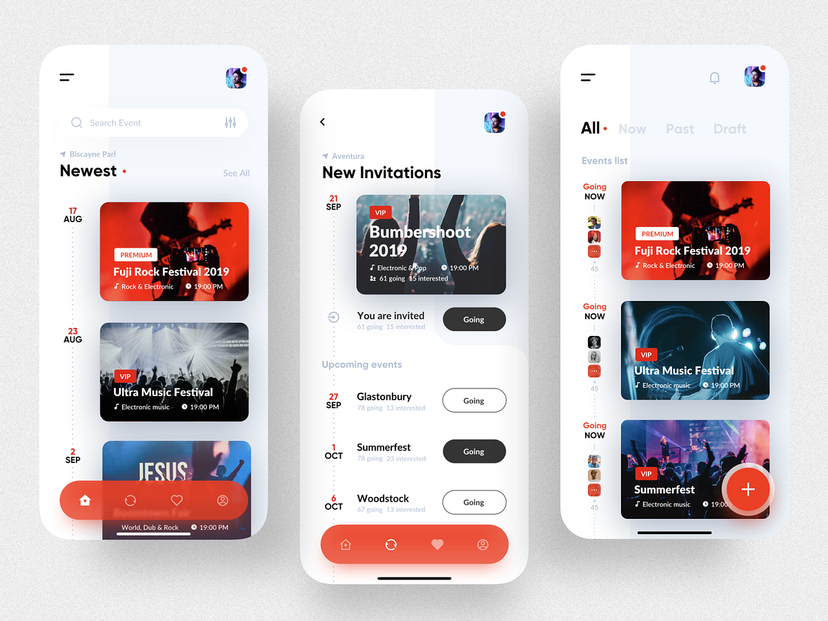 VIP event app showcase by Ariuka on Dribbble