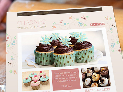 Charmed baking theme website