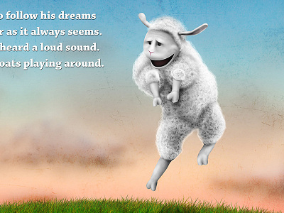 Happy Sheep book childrens illustration