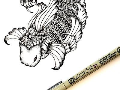 Fish Illustration illustration ink art