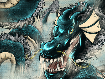 the Thunder Dragon design graphic design illustration