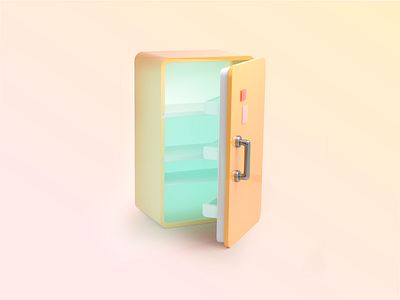 Fridge 3D icon 3d 3dicon branding fridge icon illustration mexico