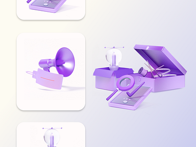 3D ICON SET 3d branding design digital marketing illustration marketing product design ui