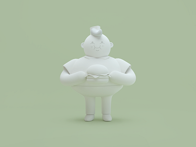 Chubbies 3D character 3d branding burger characterdesign cinema4d illustration