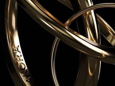 Rings 3d branding cinema4d gold illustration jewelry logo octane